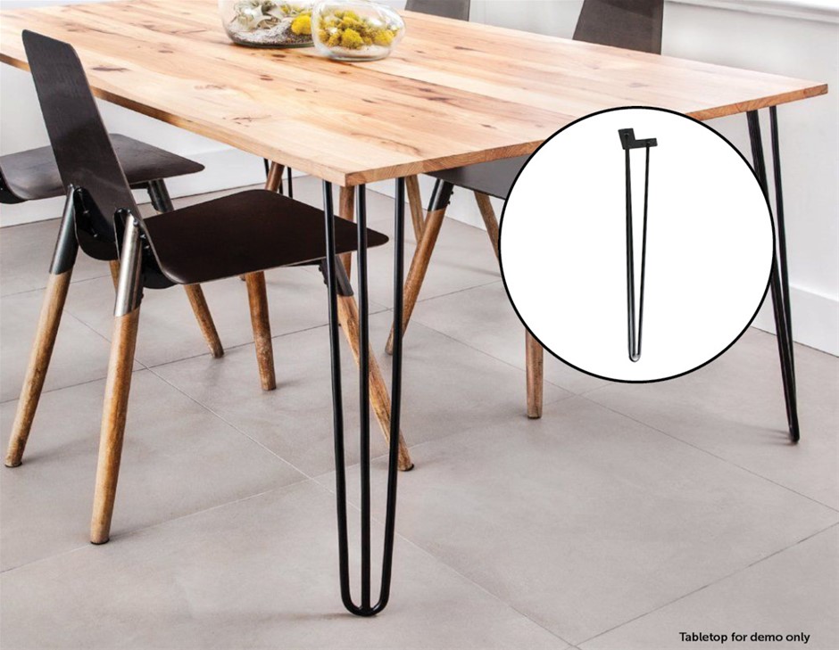 Set of 4 Industrial Retro Hairpin Table 