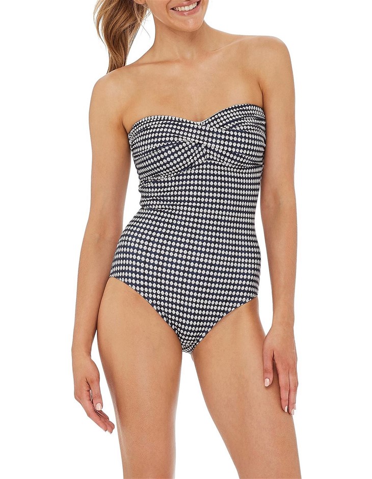 Sunseeker San Lucas Twist Bandeau One Piece Size 10 Colour Blue Buyers Auction Graysonline Australia