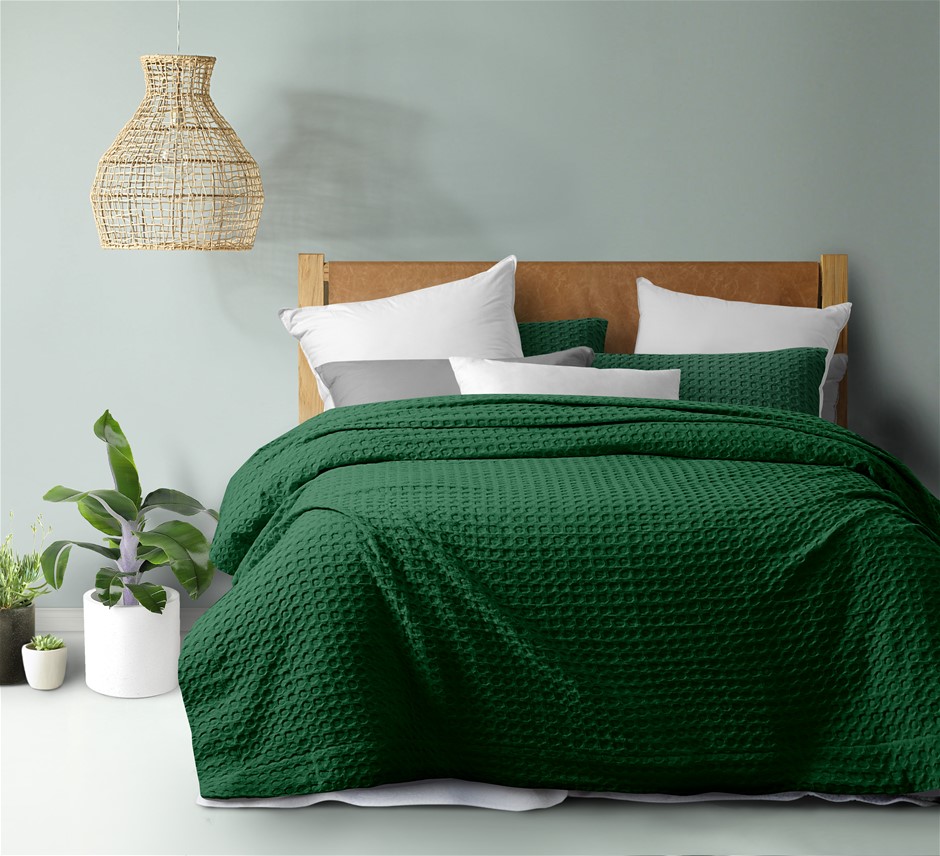 Dreamaker cotton waffle Quilt Cover Set 