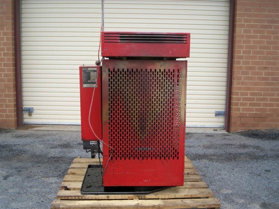 Kroll heater, Model W401L, unit runs on waste oil, Auction (0005