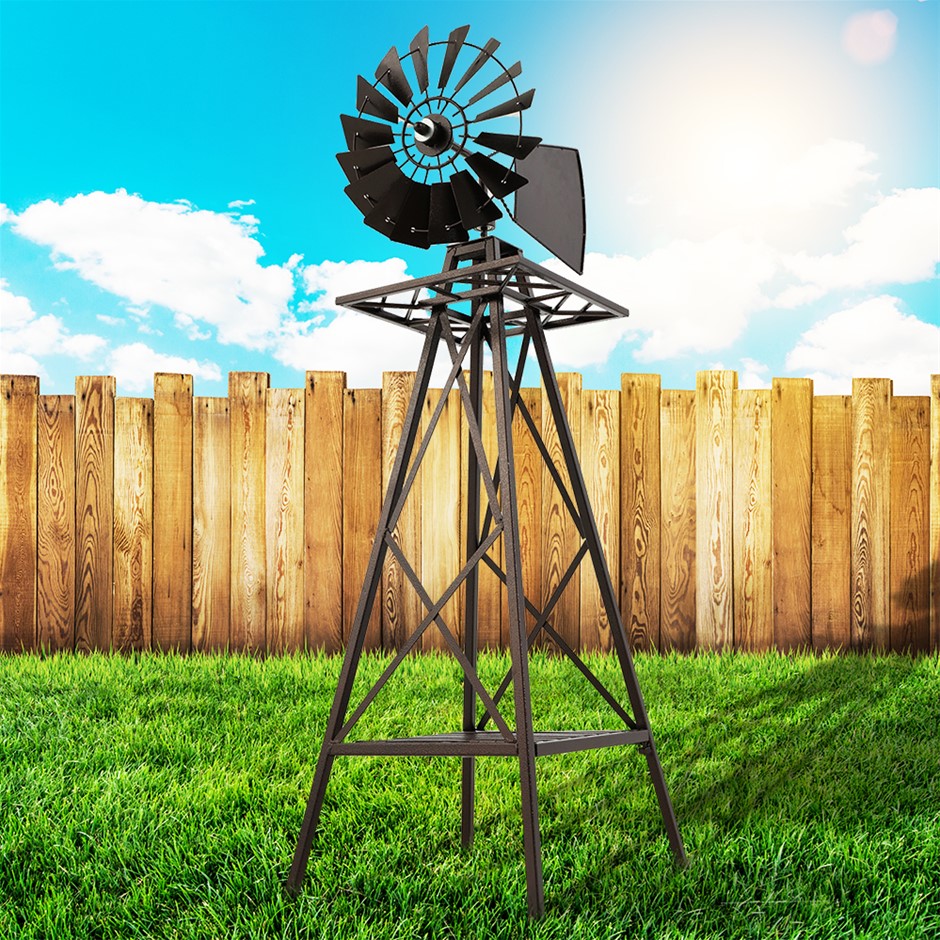 Garden Windmill 160cm Metal Ornaments Ou
