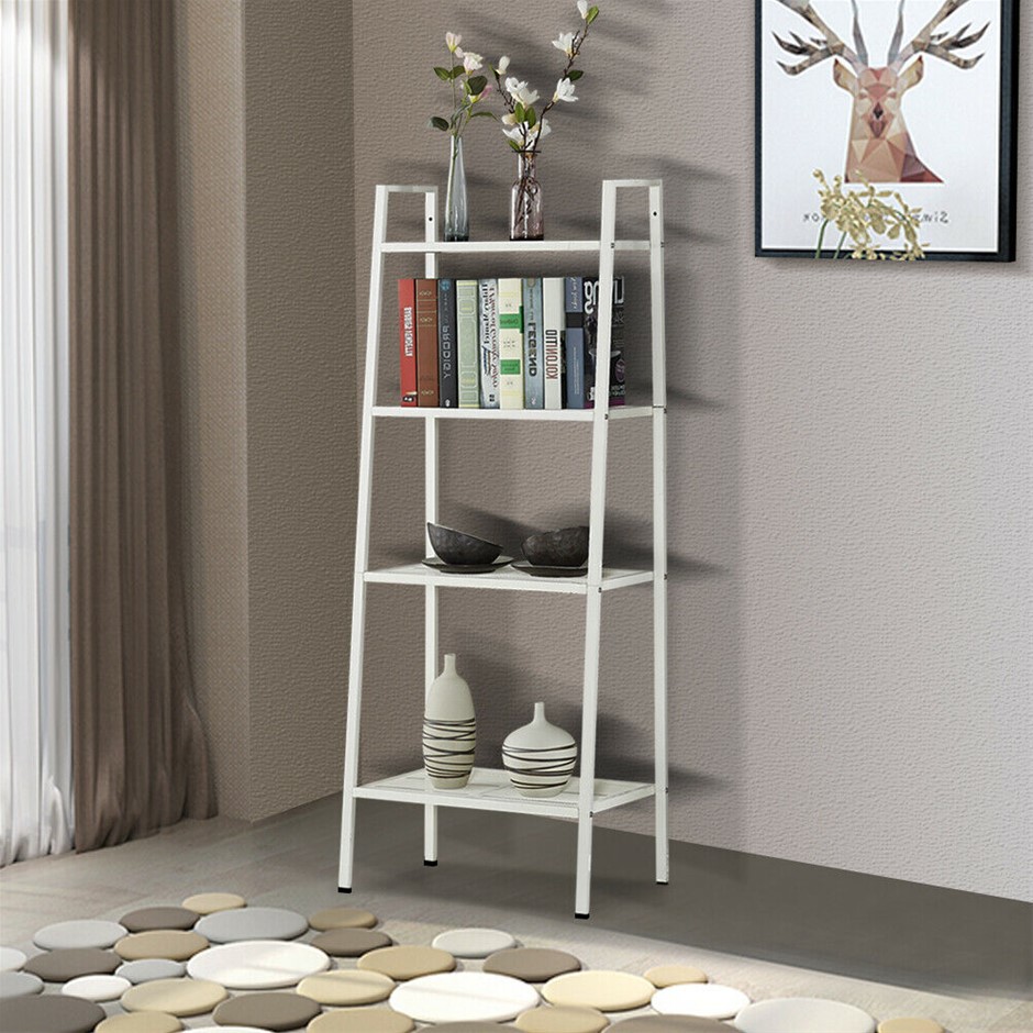 4 Tier Ladder Shelf Unit Bookshelf Bookc