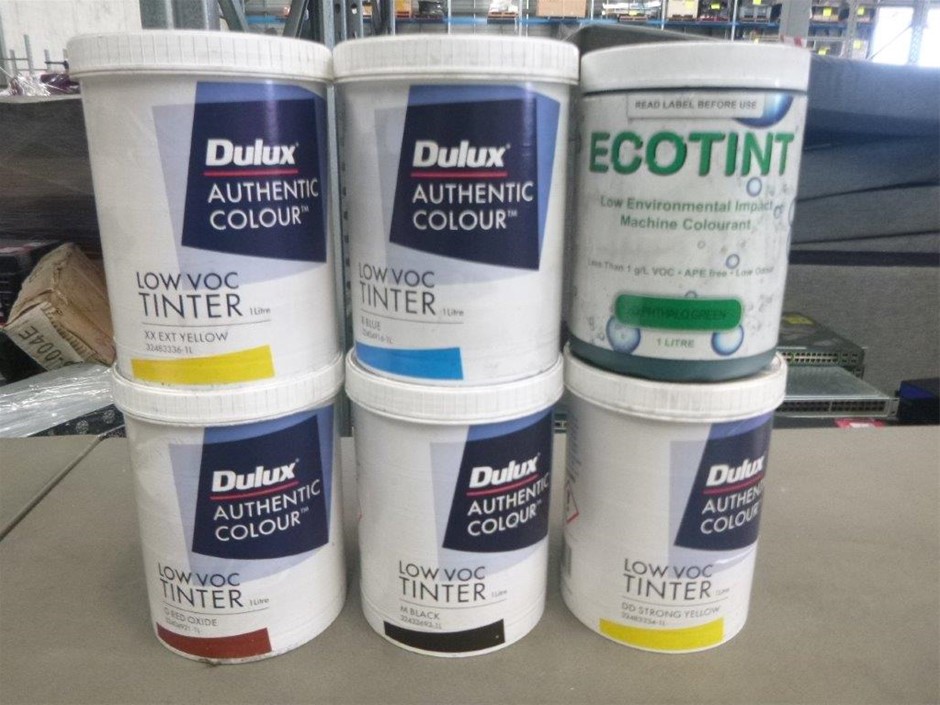 1 x Litre Assorted Colour Dulux Low Voc Tinters and 1 x 1 Litre Ecotint