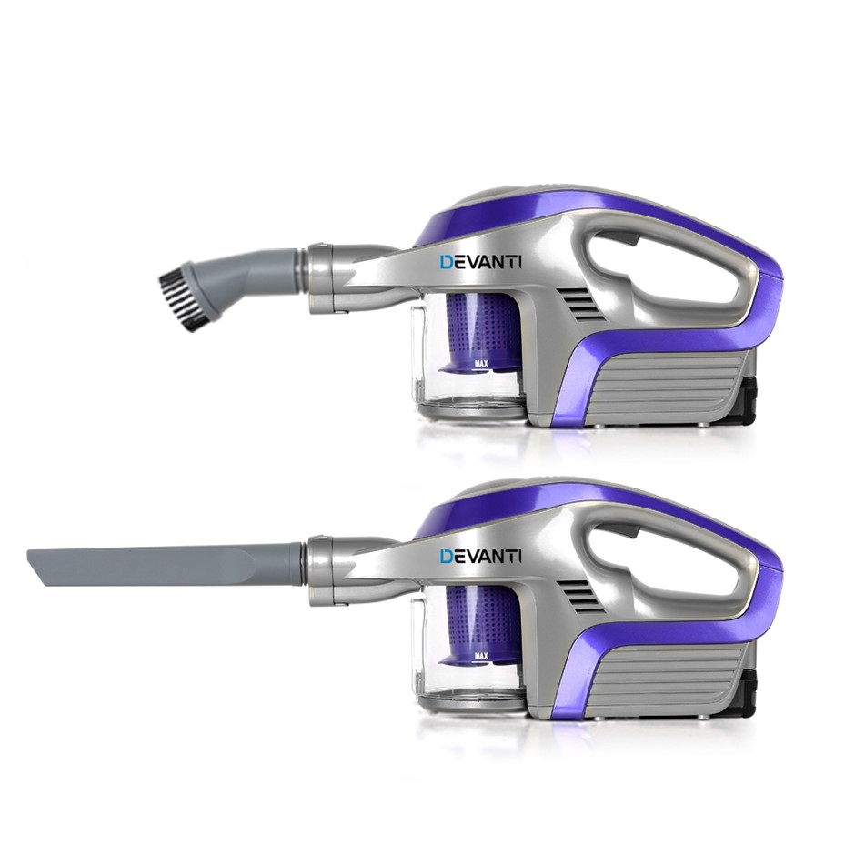 Buy Devanti Cordless Stick Vacuum Cleaner Purple & Grey Grays Australia