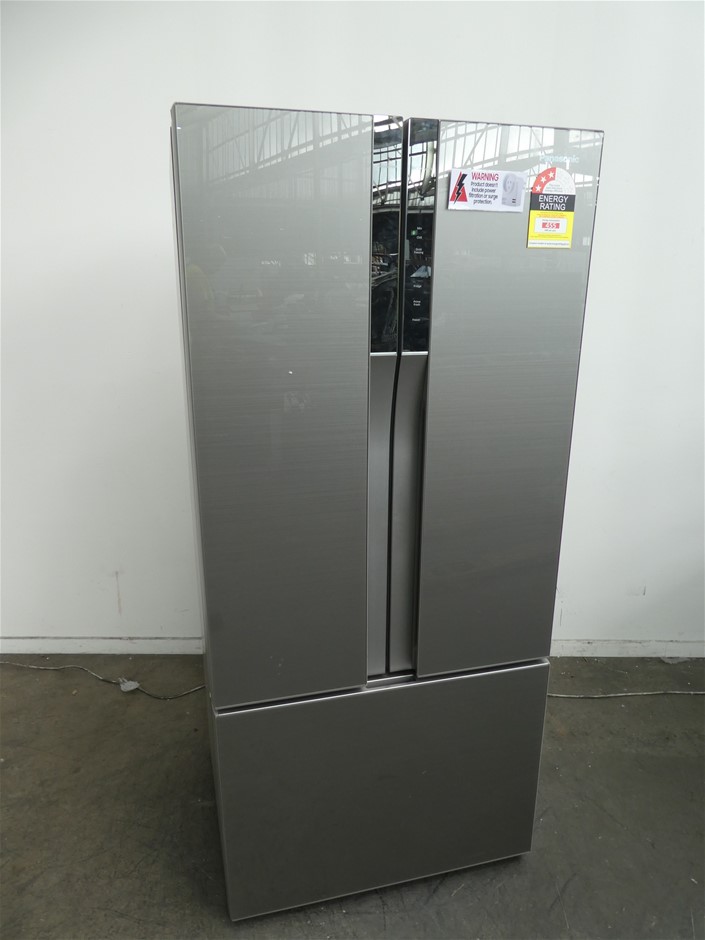 Panasonic 547l French Door Fridge Freezer Silver Glass Finish Glass