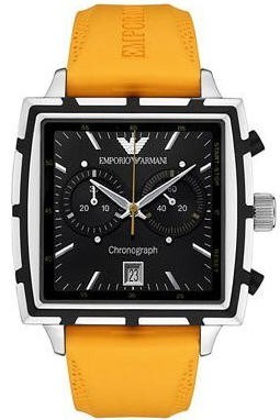 Buy Men's Yellow Emporio Armani Chronograph Watch AR0594