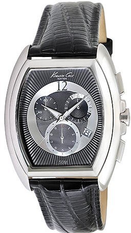 Men's Black Kenneth Cole Barrel Chronogr