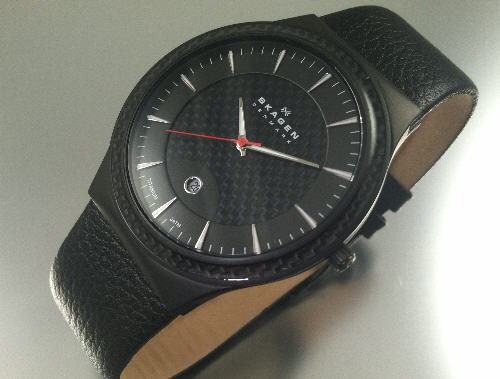Men's Black Skagen Titanium Watch 234XXL