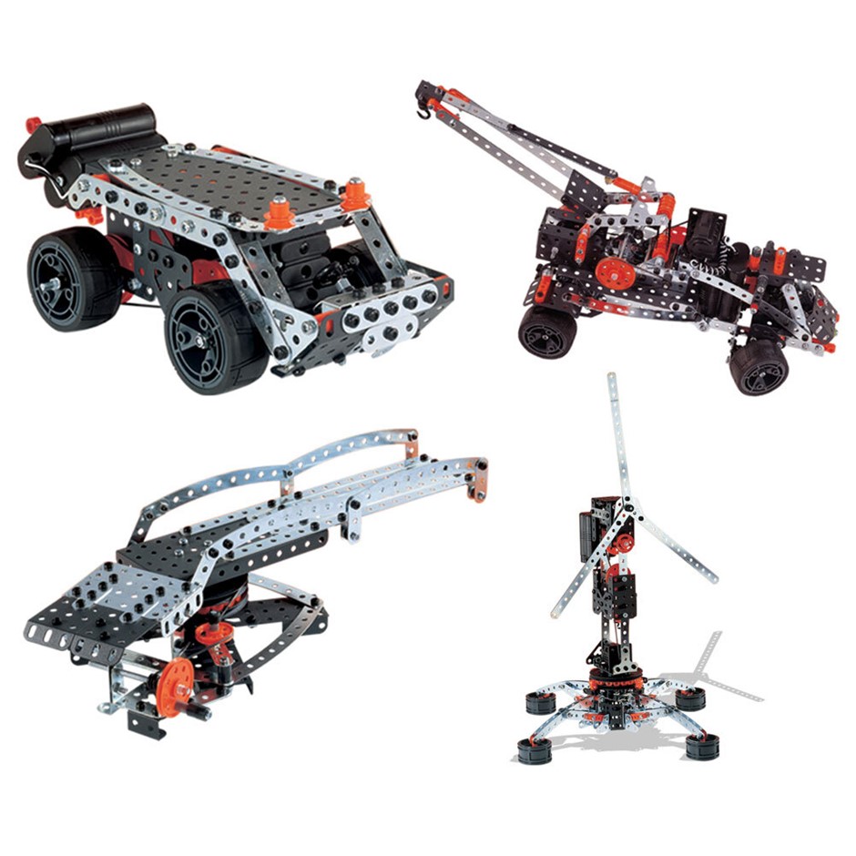 meccano super construction set in case