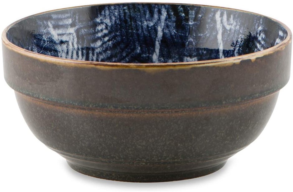 BOHO TRADERS Porcelain Deep Bowl, Cobalt Blue, Pack of 1
