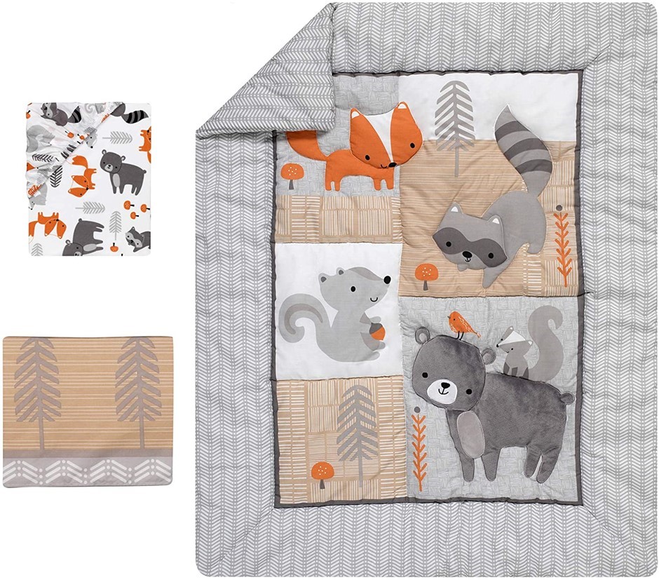 BEDTIME ORIGINALS Acorn 3-Piece Crib Bedding Set.