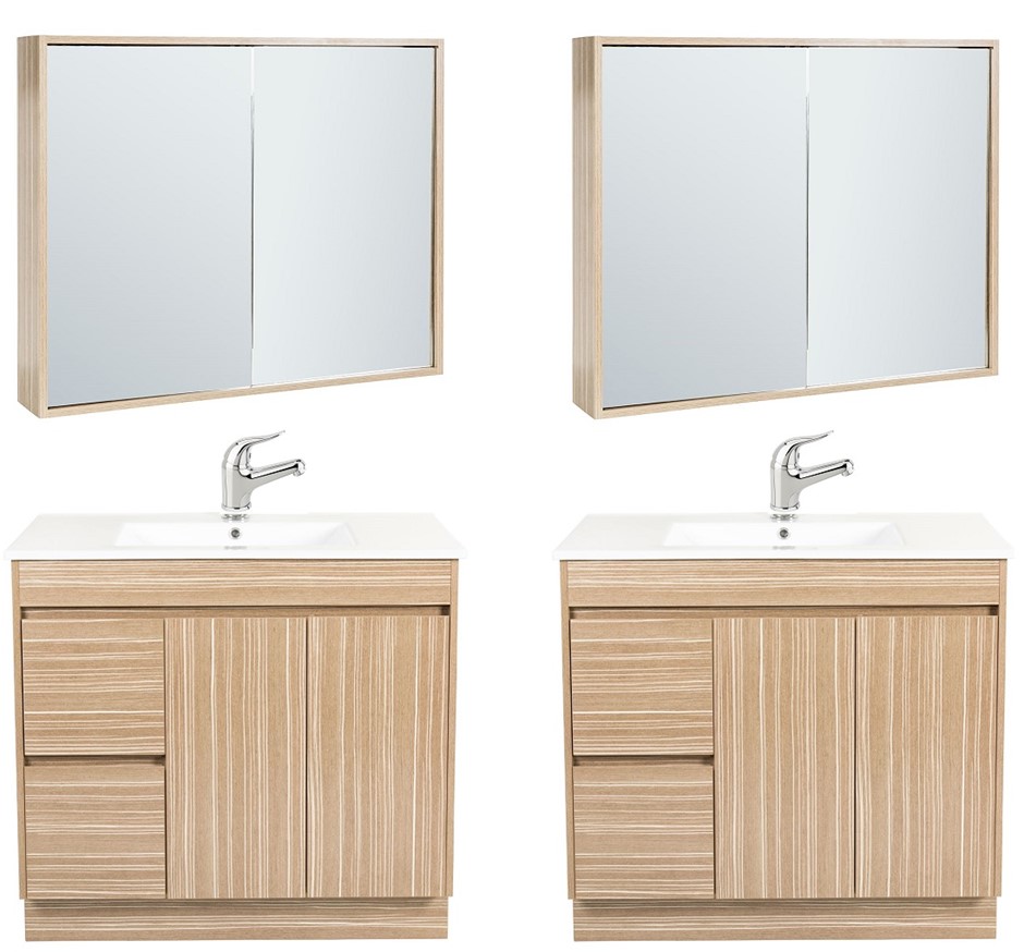 2 Pack Premium 900mm Bathroom Vanity Package With Mirror Basin Mixer Auction 0001 2182325 Grays Australia