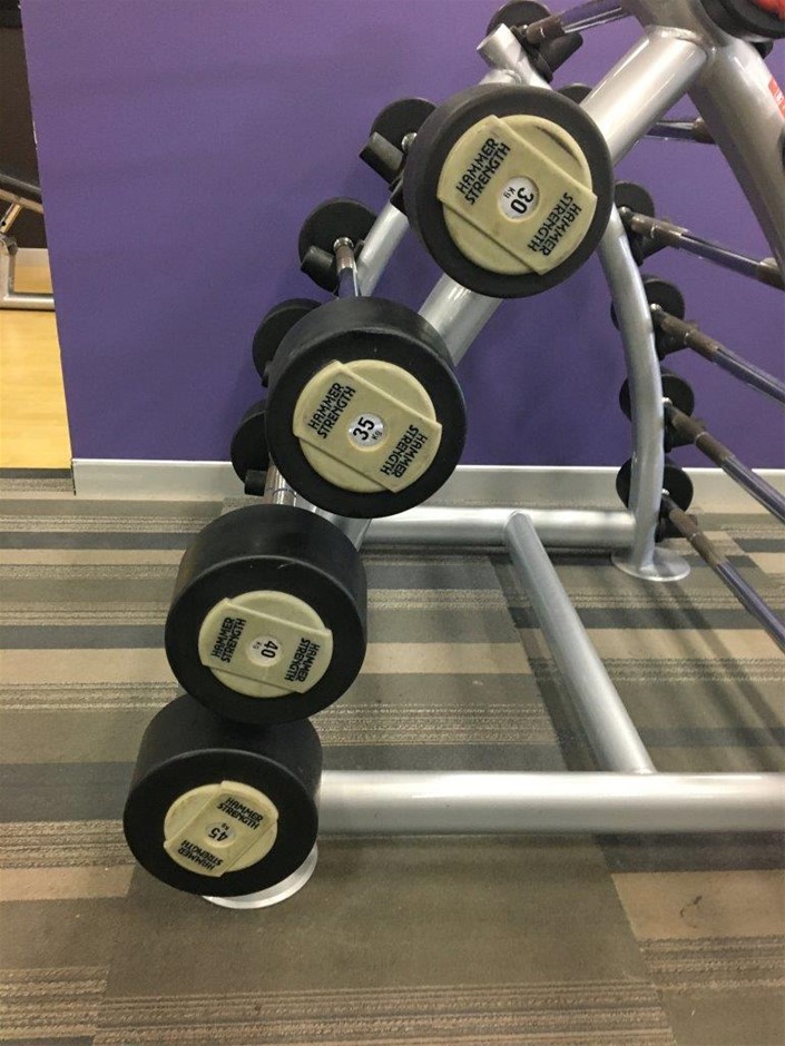 Hammer Strength Barbells & Rack Auction (00277029543) Grays Australia