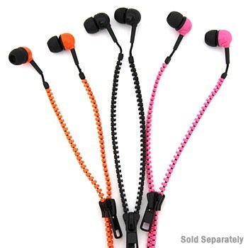 Zip Earphones - Orange