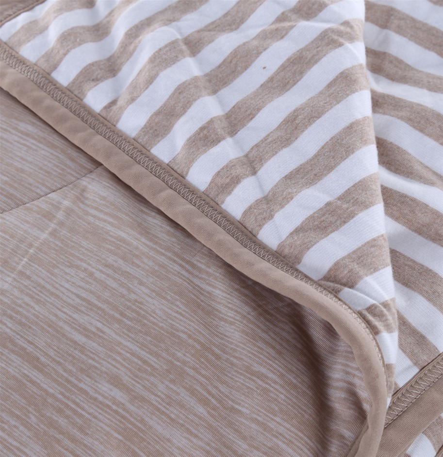 SUTTON PLACE COLLECTION Cooling Blanket, 152cm x 177cm, Brown. N.B