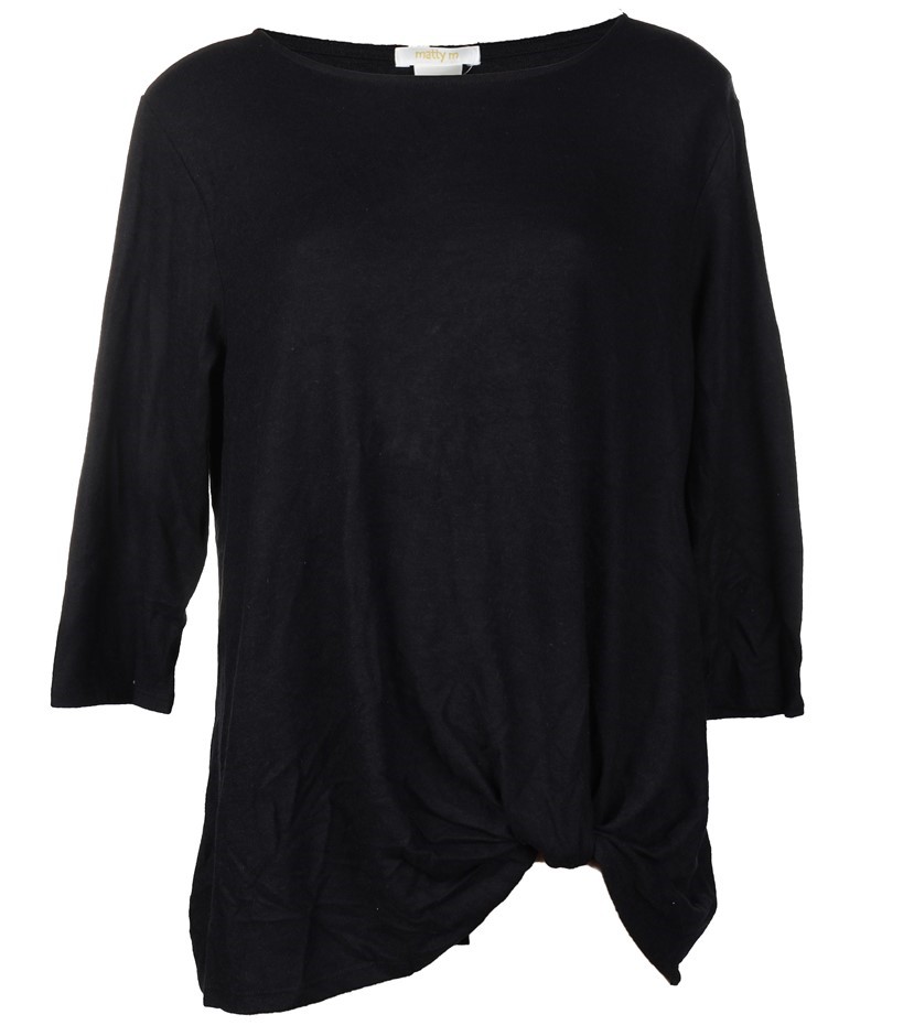 2 x MATTY M Women's Long Sleeve Tops, Size L, Black. Buyers Note - Discoun
