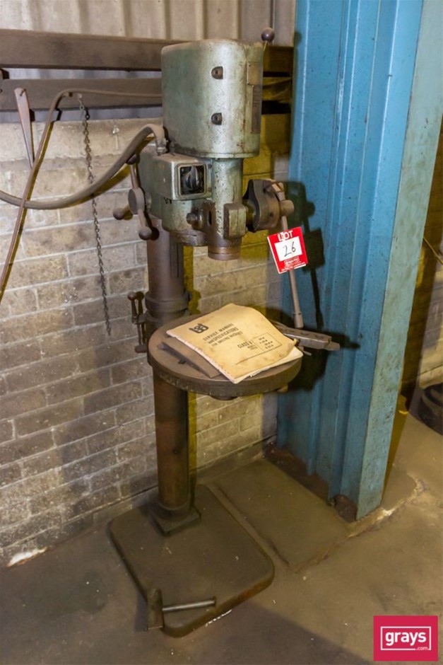 Servian CS30/2 Pedestal Gear Head Drill Press Auction (00265043850) Grays Australia