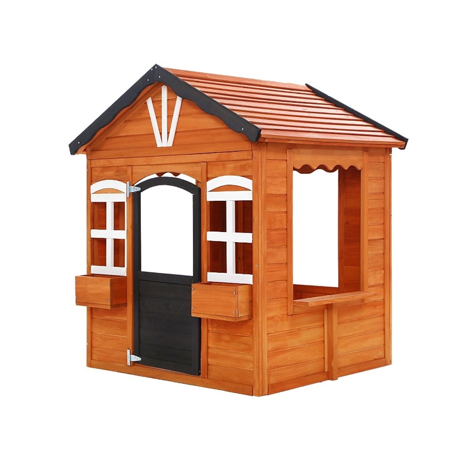 Keezi Kids Cubby House Wooden Outdoor Pl