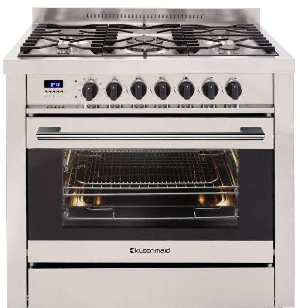 Kleenmaid OFS9020 90CM Freestanding Dual Fuel Oven + 5 Gas Burners