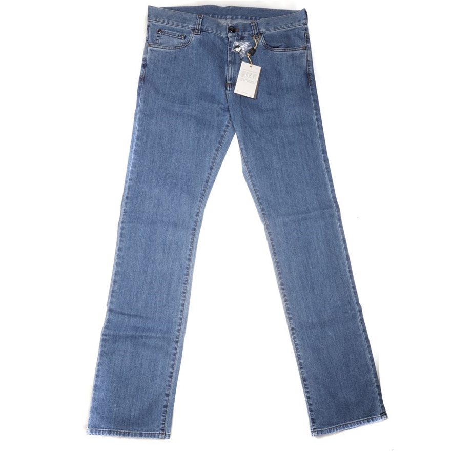CANALI Mens Regular Fit Jeans, Size 52/ UK 36, Cotton, Colour: Blue ...