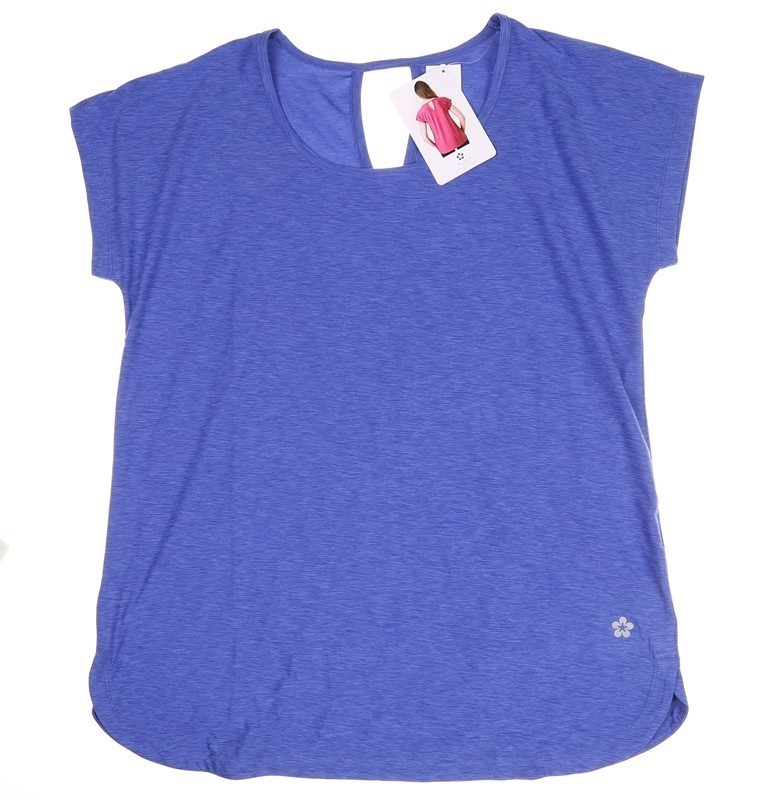2 x TUFF Women's Active Tops, Size M, 94% Polyester, Blue. Buyers Note - D