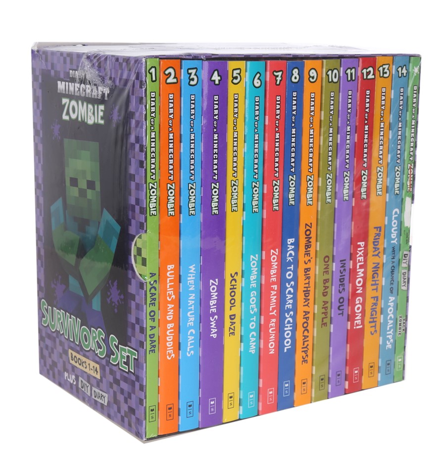 Diary Of A Minecraft Zombie Survivors Books 1 14 Diy Diary Box Set Sn Auction Graysonline Australia