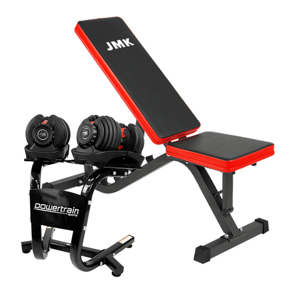 2x 40kg Powertrain Adjustable Dumbbells 