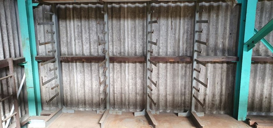 8 Tier Heavy Duty Self Standing Cantilever Steel Racking Auction (0002 ...