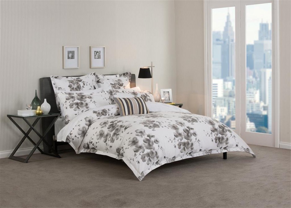 Buy Sanderson Mandarin Flowers King Quilt Cover Grays Australia