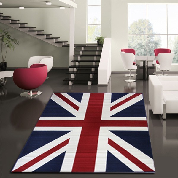 Funky Union Jack Rug Blue Red White 230x