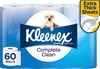 KLEENEX Complete Clean Toilet Paper, 60 Rolls.