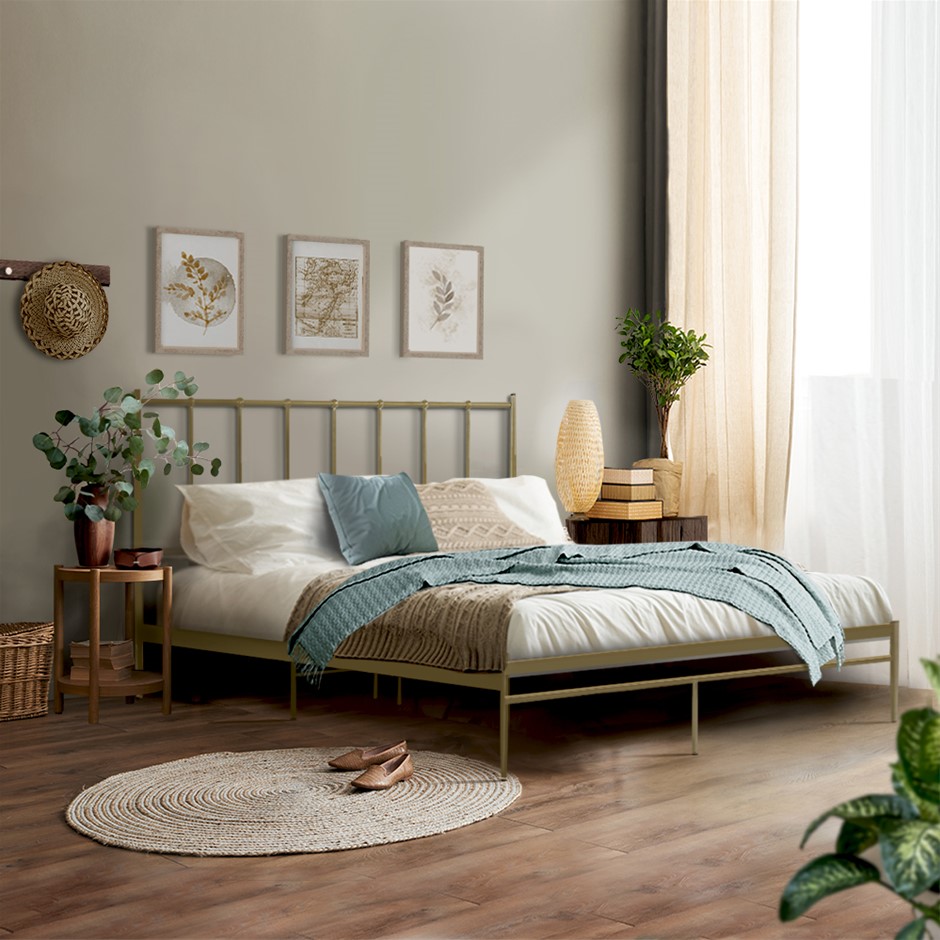 Metal Bed Frame King Size Mattress Base 