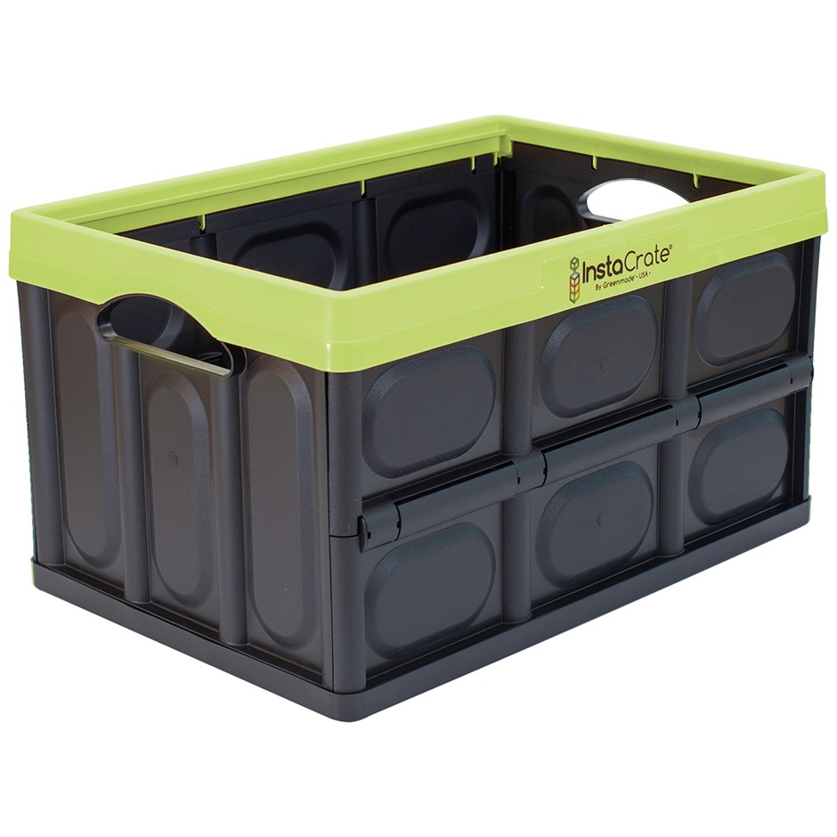 GREENMADE InstaCrate Collapsible Storage Box, 12 Gallon, Green. Auction ...
