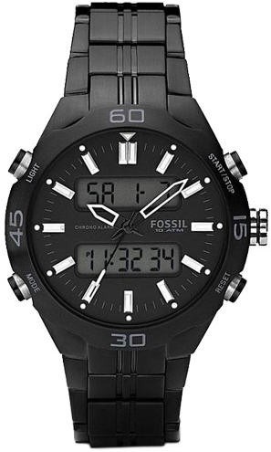 Men's Fossil Black IP Analog Digital Wat