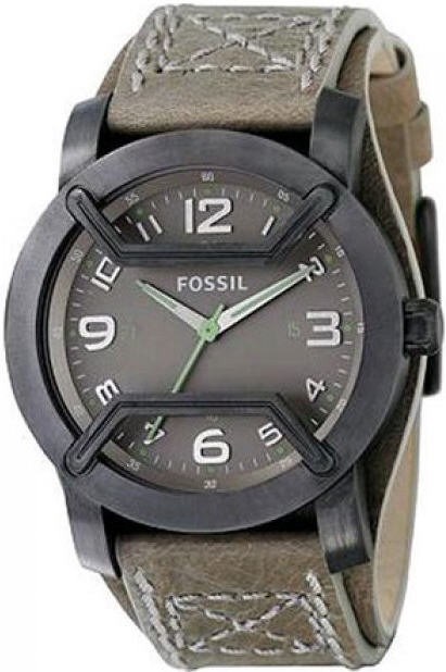 Men's Fossil Casual Leather Cuff Watch. 
