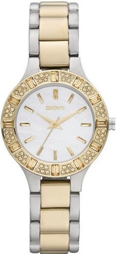 Dkny mother of discount pearl silver watch