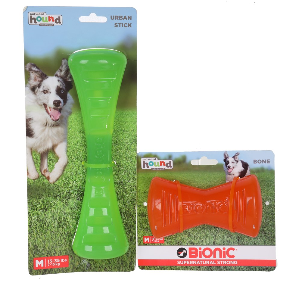 OUTWARD HOUND Urban Stick Bone Dog Toys Size M 7 15 kg