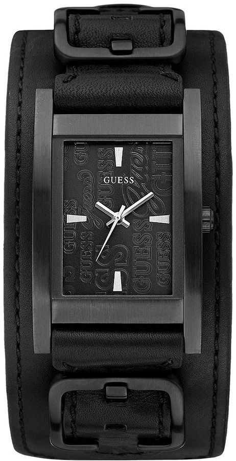 Guess leather 2025 cuff watch