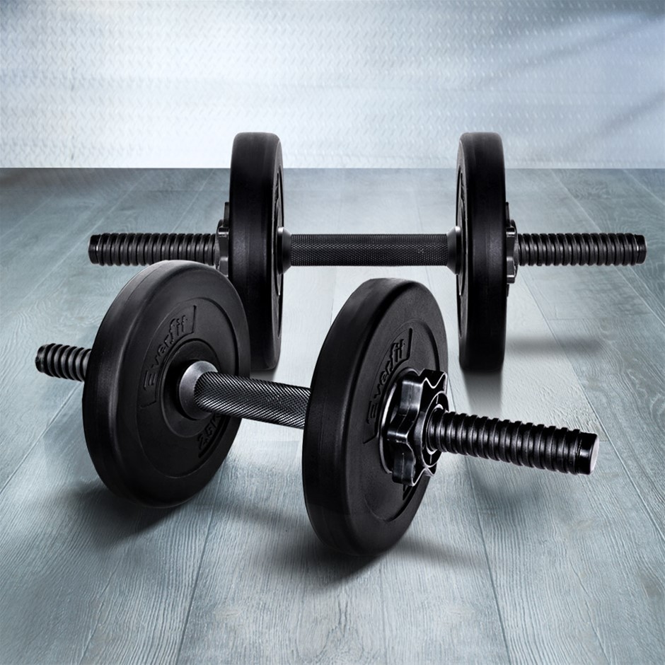 12kg Dumbell Set & 4 Weight Plates