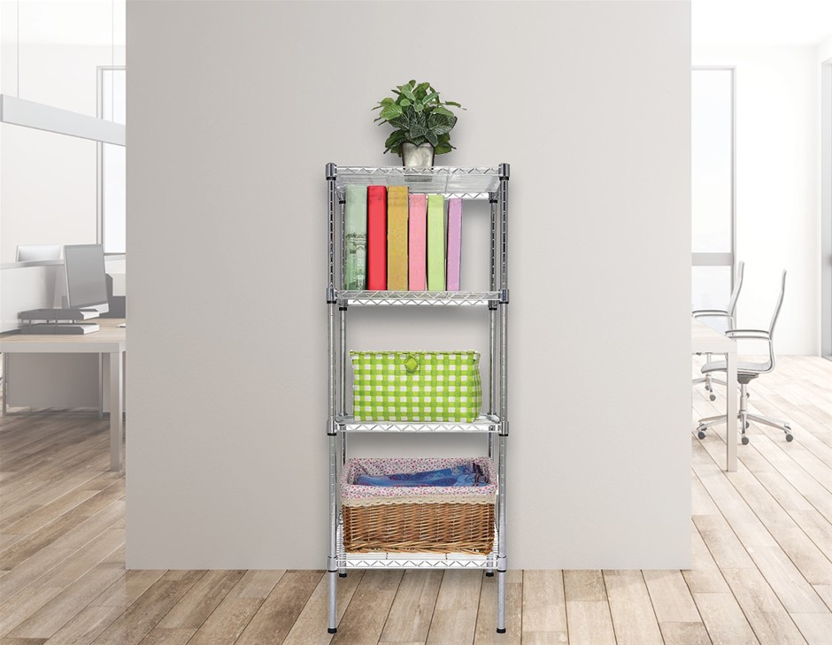 Modular Chrome Wire Storage Shelf 600 x 
