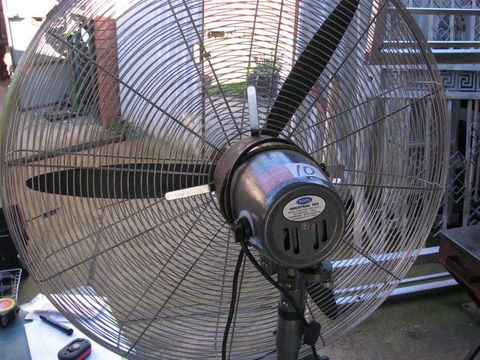 Industrial Pedestal Fan, Kool, model FB 75, 30 inch dia, 3 speed, 280