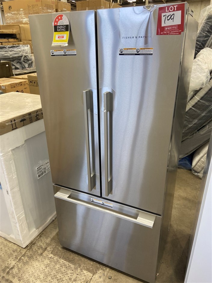 Fisher & Paykel 487L french door fridge, bottom mount french door fridge Auction (07092184679