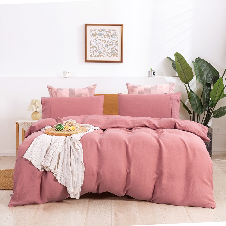 Natural Home 100% European Flax Linen Qu