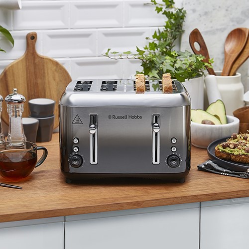 RUSSELL HOBBS Midnight 4 Slice Toaster, Ombre Stainless Steel ...