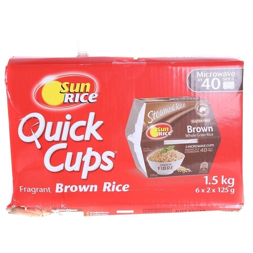 SunRice Quick Cups Brown Rice, Microwave Rice
