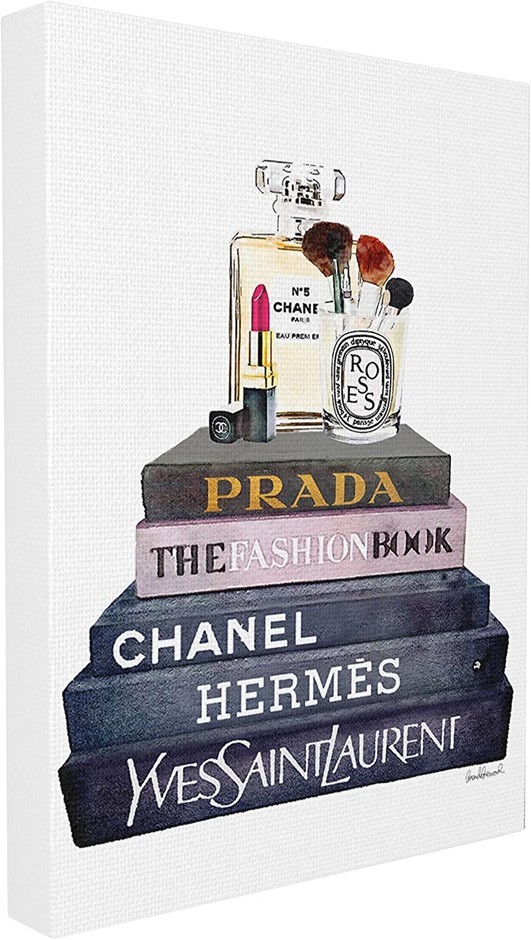 STUPELL INDUSTRIES 'Glam Fashion Book Set With Makeup', Canvas Art, 30 x 40