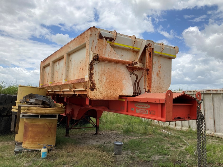 2011 Powertrans Triaxle Off Road Side Tipper Trailer