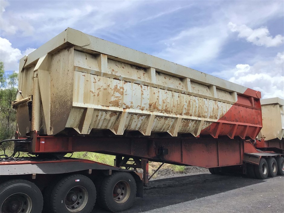 2006 Powertrans Quadaxle Off Road Side Tipper Trailer Auction (0004 ...