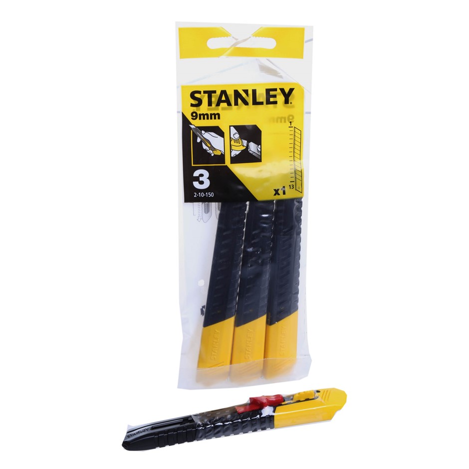 STANLEY 3-Pack Snap-Off Blade Knives. Buyers Note - Discount Freight Rates