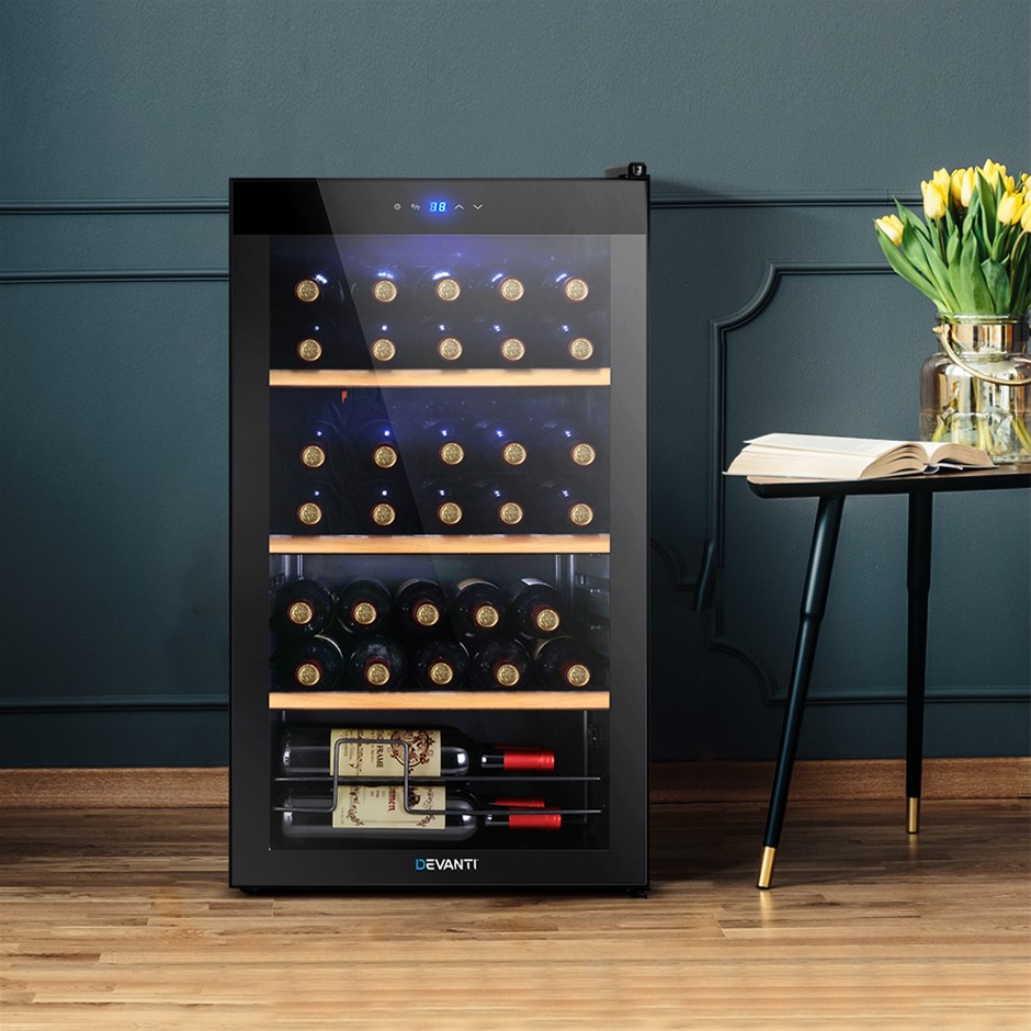 Devanti 34 Bottles Wine Cooler Compresso
